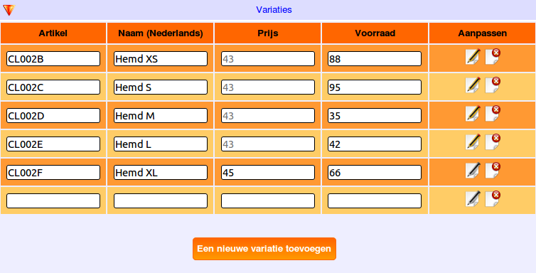 Product properties