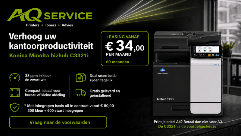AQservice leasing Konica Minolta bizhub C3321i